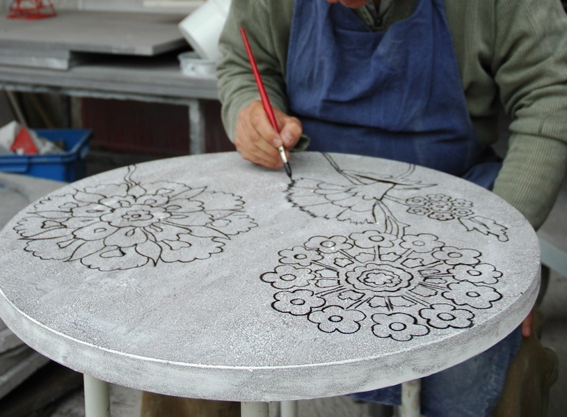 travail sur lave